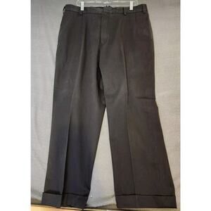 LL Bean Corduroy Pants Mens 38/27‎ Black Cotton Classic Fit Straight Relaxed